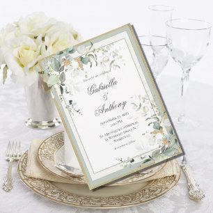 Elegante rustieke eucalyptus salie gouden bruiloft kaart