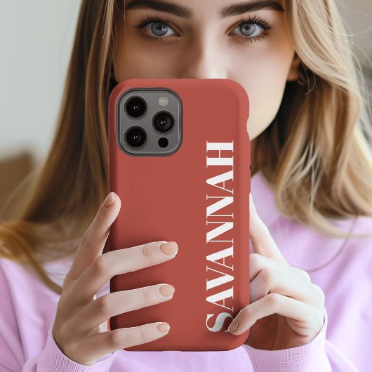 Elegante Rustieke gepersonaliseerde naam eenvoudig Case-Mate iPhone Case