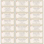 Elegante rustieke Herfst Beige bruiloft gastadres Sticker (Voorkant)