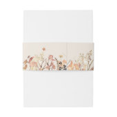 Elegante rustieke Herfst Beige bruiloft Monogram Uitnodigingen Wikkel (Achterkant Voorbeeld)