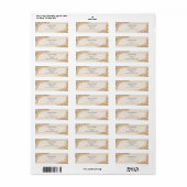 Elegante rustieke Herfst Beige bruiloft retouradre Etiket (Full Sheet)