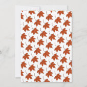 Elegante rustieke herfst bladeren pompoen herfst b save the date (Achterkant)