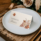 Elegante rustieke herfst gevouwen bruiloft plaats