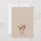 Elegante Rustieke Herfst Huwelijksuitnodiging Kaart (Achterkant)