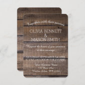 Elegante rustieke houten pallet bruiloft uitnodigi kaart (Voorkant / Achterkant)
