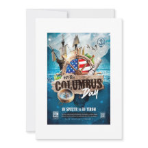 Elegante & Rustieke moderne Columbus Day uitnodigi