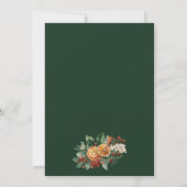 Elegante rustieke Oranje Pine Christmas Party Gree Kaart (Achterkant)