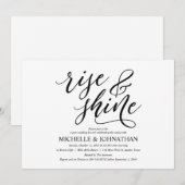 Elegante Rustieke Post Wedding Brunch Invitation K Kaart (Voorkant / Achterkant)