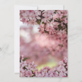 Elegante Rustieke Roze Bloemen Zomer Bloemen Huwel Kaart (Achterkant)