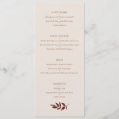 Elegante rustieke terracotta bloemenbruiloft menu (Voorkant)