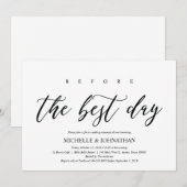 Elegante rustieke trouwrepetitie diner uitnodiging (Voorkant / Achterkant)