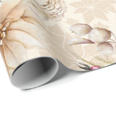 Elegante rustieke Waterverf Botanische Kerstmis Cadeaupapier (Rol Hoek)