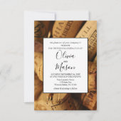 Elegante rustieke wijngaard en wijnkurk bruiloft K Kaart (Voorkant)