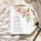 Elegante rustieke wilde bloemen bruiloft Menu