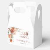 Elegante Rustieke Wildflower Herfst in Liefde Baby Bedankdoosjes (Geopend)