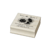 Elegante rustieke zonnebloem chique bruiloft save  	rubberstempel (Stempel)