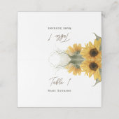 Elegante rustieke zonnebloem, herfstbruiloft (Buitenkant ongevouwen)