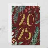 Elégante Rustique 2025 Carte de vacances de Nouvel (Devant)
