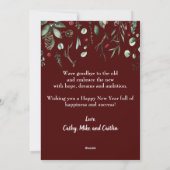 Elégante Rustique 2025 Carte de vacances de Nouvel (Dos)