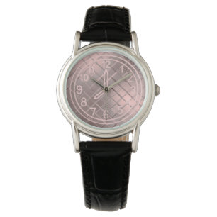 Elégante Rustique Turquoise Rose Femmes Montre En