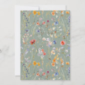 Elégante saga fleur sauvage faire-part de mariage  (Dos)