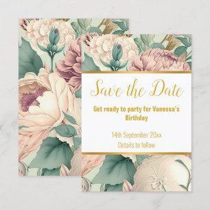 ELEGANTE SAGE FLORAL RESPONSE RSVP-KAART RSVP KAARTJE