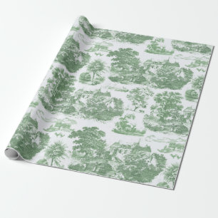 Elegante Sage Franse Chateau Toile Cadeaupapier