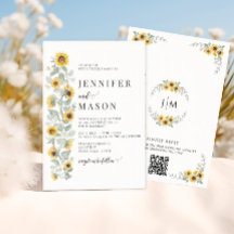 Elegante Sage Gele Bloemen Zonnebloemen Huwelijk