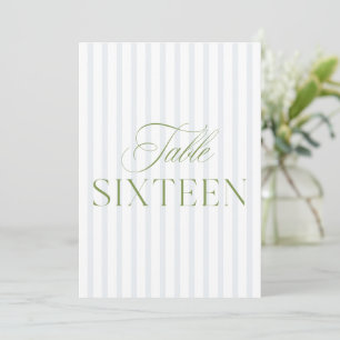 Elegante Sage Green & Blue Wedding 16 Tafelnummer