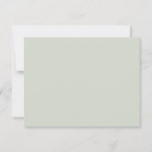 Elégante Sage Green Floral Wedding Carte RSVP (Dos)