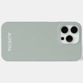 Elegante Sage Green gepersonaliseerde naam - Case-Mate iPhone Case (Achterkant (horizontaal))