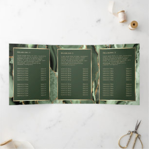 Elégante Sage Green Or Agate Tripli Brochure
