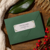 Elegante Sage Groene Bloemen Custom Family Etiket