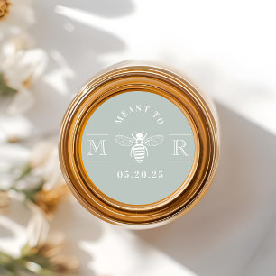 Elegante Sage Meant to Bee Trouwhoning Favor Ronde Sticker