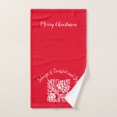 Élégante saison des Fêtes Rouges (Serviette à main)