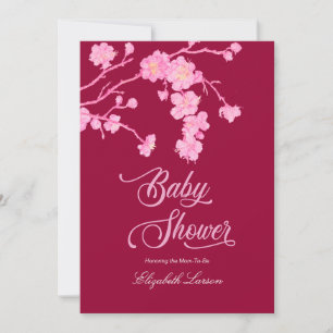 Elegante Sakura Kersenbloesem Baby Shower Kaart