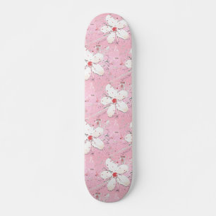 Elegante sakura kersenbloesem roze bloemige meisje skateboard