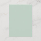 Elegante Salie Eucalyptus QR Code Bruiloft Details Informatiekaartje (Achterkant)