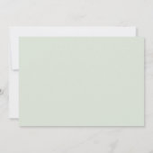 Elegante Salie Gouden Frame Huwelijk Kaart (Achterkant)