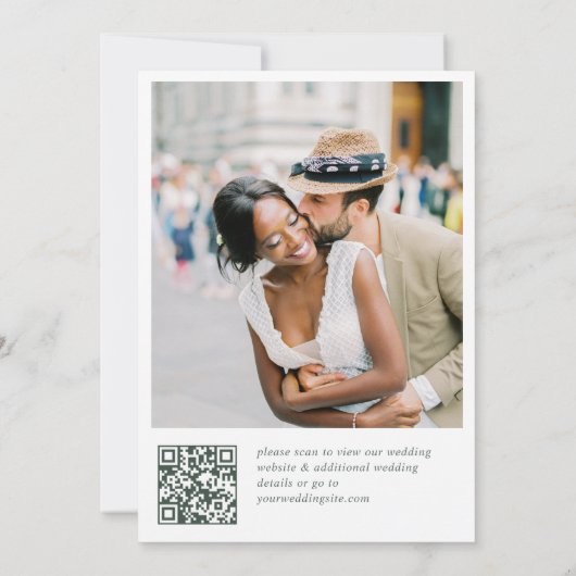 Elegante Salie Groene Franse Tuin Bloemen Bruiloft Save The Date (Achterkant)