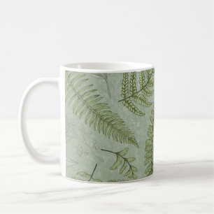 Elegante Salie Groene Waterverf Bloemen Koffiemok