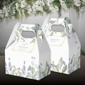 Elegante Salie-Lilacgroene Bloemige Bruiloft Bedankdoosjes