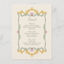 Elegante saliegroen en gouden Art Nouveau