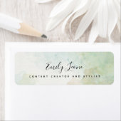 Elegante Saliegroene Aquarel Etiket (Insitu)