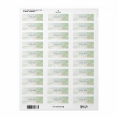 Elegante Saliegroene Aquarel Etiket (Full Sheet)