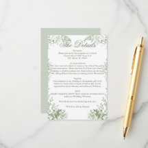 Elegante Saliegroene Botanische Frame Tuinbruiloft
