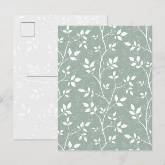 Elegante Saliegroene Minimalistische Botanische Ku Feestdagenkaart