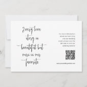 Elegante saliegroene QR-code foto save the date Kaart (Achterkant)