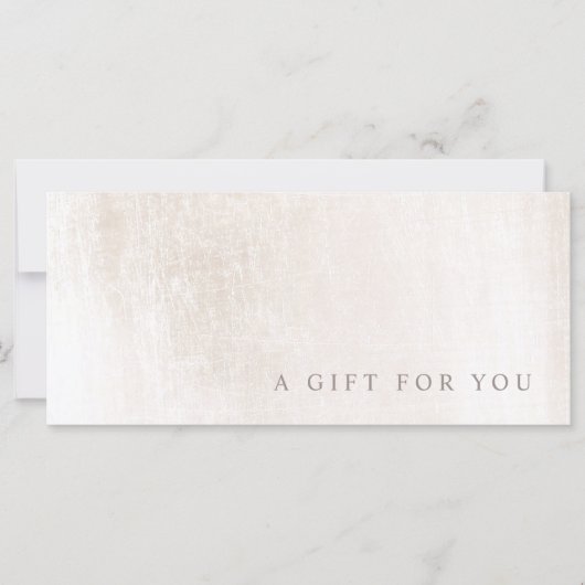 Elegante Salon Spa Geslepen Marmer Cadeaubon (Voorkant)