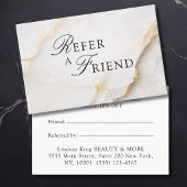 Elegante Salon Witte Marmeren Referral Kaarten Afsprakenkaartje
